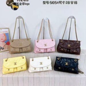 New cross-border Chan'e'l with buckle, textured evening bag, fashionable monogram shoulder bag, sparkly