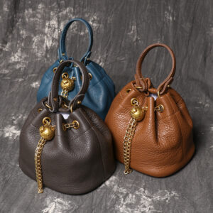 New handmade top-grain cowhide cosmetic bag,women handbag