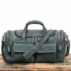 Retro Crazy Horse Leather Travel Bag, Top Grain Cowhide, Business Travel Luggage Bag, Large Capacity Gym Bag