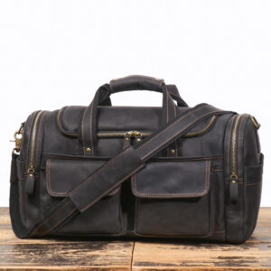 Men's casual travel bag, made of top-grain cowhide, large capacity, handbag/crossbody bag