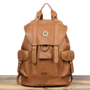 Genuine leather men's backpack, multi-functional travel bag, casual backpack, computer bag