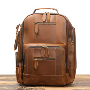 Genuine leather men's backpack, multi-functional travel bag, casual backpack, computer bag