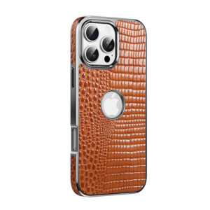 Suitable for Apple iPhone 16 Pro Max, crocodile pattern, new magnetic design, exposed label, popular genuine leather case.