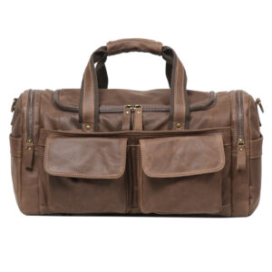 Amazon's best-selling top-grain cowhide travel bag, large capacity men's handbag, European and American retro style business trip luggage bag.