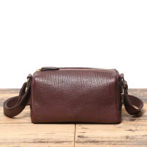 Stylish and simple horizontal genuine leather small square bag, new trendy women's high-value top layer cowhide shoulder bag