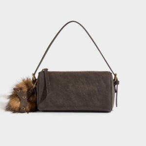 2026 high-grade genuine leather suede women's handbag, simple and textured, underarm bag, new trendy and versatile tote bag