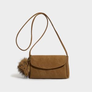 Genuine Leather Crossbody Bag for Women, 2026 New Style, High-End Fashionable Mini Suede Exquisite Cowhide Small Bag