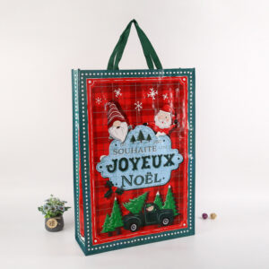 Christmas printed non-woven tote bags, custom heat-pressed and laminated shopping bags, gift non-woven fabric, custom-made wholesale.