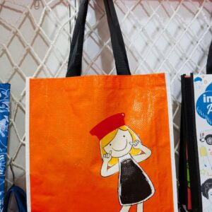 Christmas Gift Packaging Bag, Large Capacity, Portable, Cartoon Design, Handheld & Shoulder Bag, Laminated Waterproof Non-woven Bag